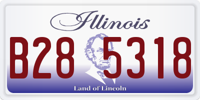IL license plate B285318