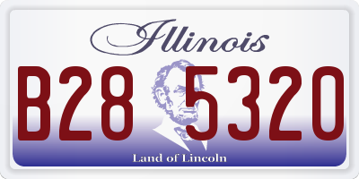 IL license plate B285320