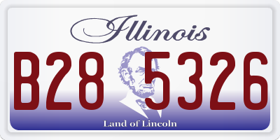 IL license plate B285326