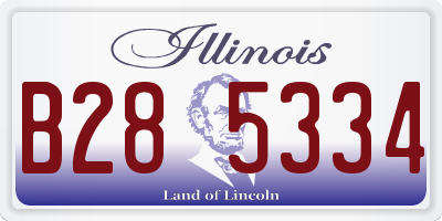 IL license plate B285334