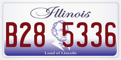 IL license plate B285336