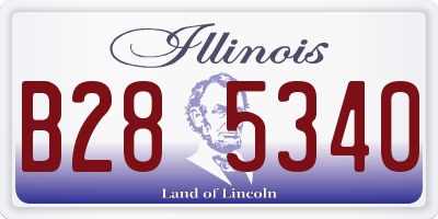 IL license plate B285340