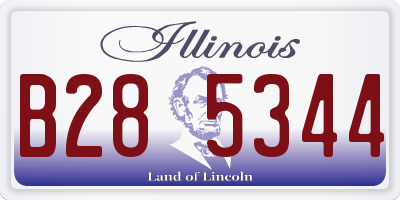 IL license plate B285344
