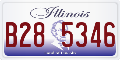 IL license plate B285346