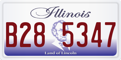 IL license plate B285347