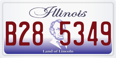 IL license plate B285349