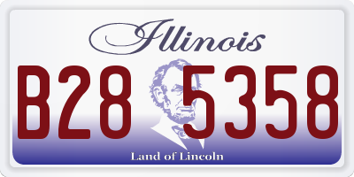 IL license plate B285358