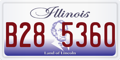 IL license plate B285360
