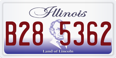 IL license plate B285362
