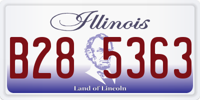 IL license plate B285363