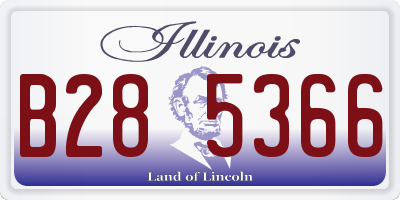 IL license plate B285366