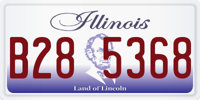 IL license plate B285368