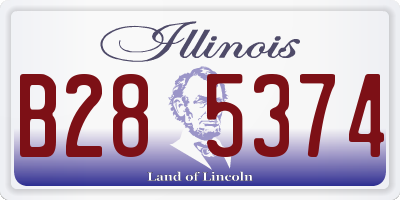 IL license plate B285374