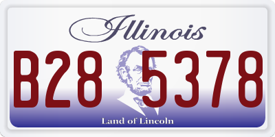 IL license plate B285378