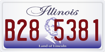 IL license plate B285381