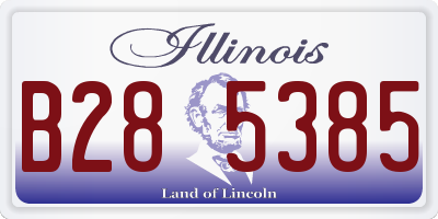 IL license plate B285385