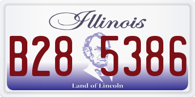 IL license plate B285386
