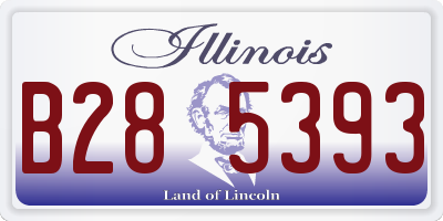 IL license plate B285393
