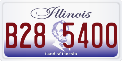 IL license plate B285400