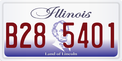 IL license plate B285401