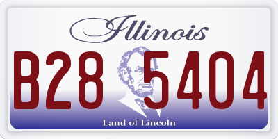IL license plate B285404