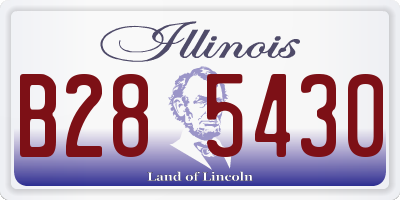 IL license plate B285430