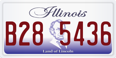 IL license plate B285436