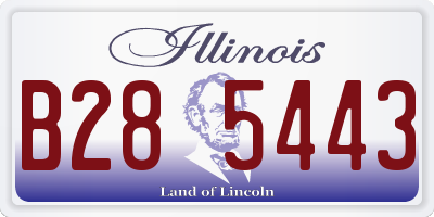 IL license plate B285443
