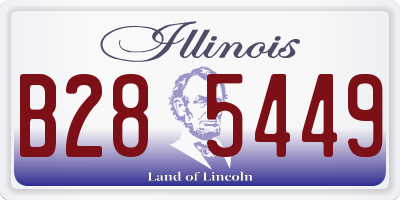 IL license plate B285449