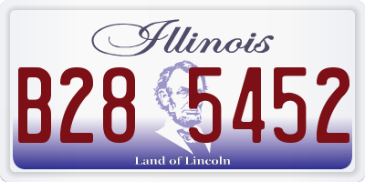 IL license plate B285452
