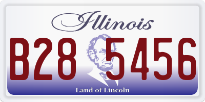 IL license plate B285456