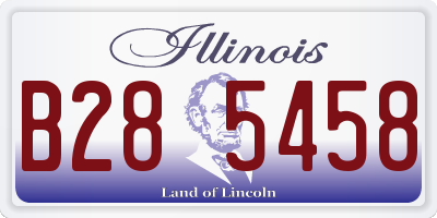 IL license plate B285458