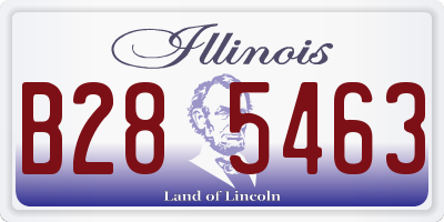 IL license plate B285463
