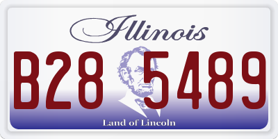 IL license plate B285489