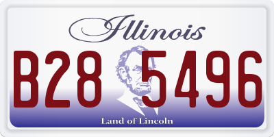 IL license plate B285496