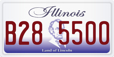 IL license plate B285500