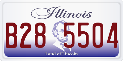 IL license plate B285504