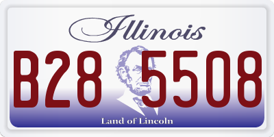 IL license plate B285508
