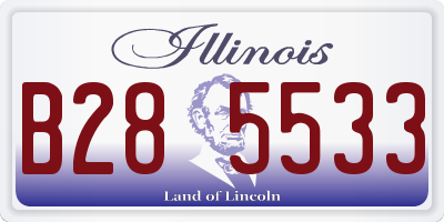 IL license plate B285533