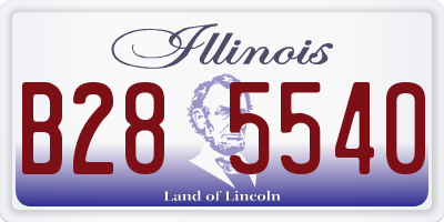 IL license plate B285540