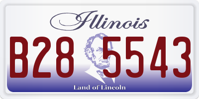 IL license plate B285543