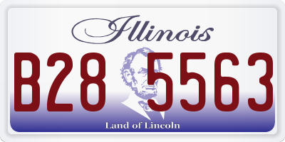 IL license plate B285563