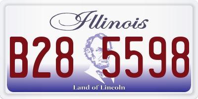 IL license plate B285598