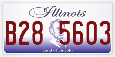 IL license plate B285603