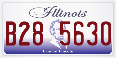 IL license plate B285630