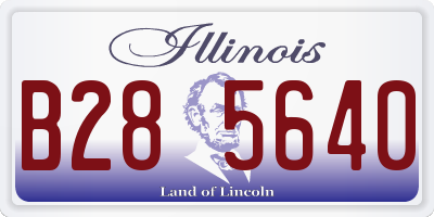 IL license plate B285640