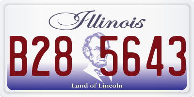 IL license plate B285643
