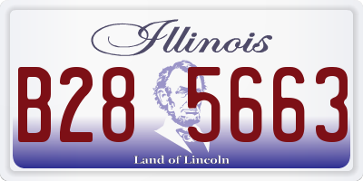 IL license plate B285663