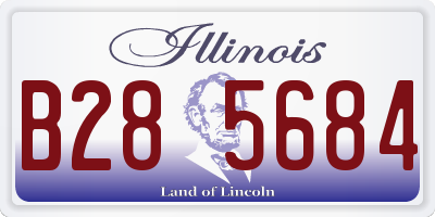IL license plate B285684