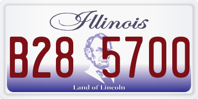 IL license plate B285700